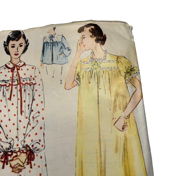 Simplicity Vintage 1950's Pattern #3388 Misses/Women's Nightgown 2 Lengths Sz 14 - Picture 3 of 6